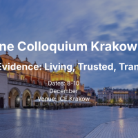 Cochrane Colloquium 2026 with picture of building in background
